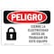 Signmission OSHA Danger, Lockout Electricity Before Working Spanish, 10in X 7in Decal, OS-DS-D-710-LS-1431 OS-DS-D-710-LS-1431 - alternate 1